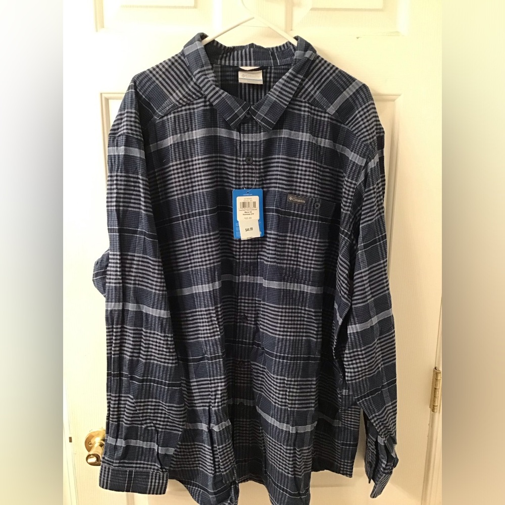 COLUMBIA MENS NWT SZ 3X CORNELL WOODS LS FLANNEL SHIRT
